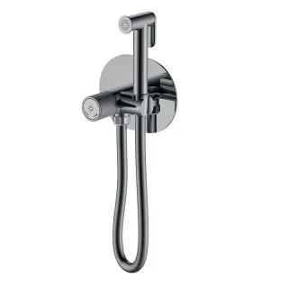 Гигиенический душ со смесителем Boheme Tech 157-SGM оружейная сталь